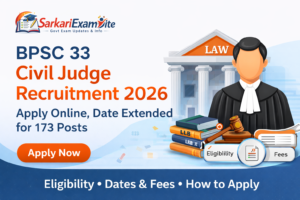 BPSC 33 Civil Judge Recruitment 2026